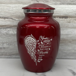 Customer Gallery - Your Wings Were Ready Sharing Urn - Ruby Red