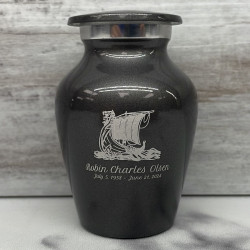 Customer Gallery - Viking Ship Keepsake Urn - Gunmetal Gray