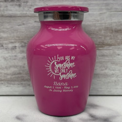 Customer Gallery - You Are My Sunshine Keepsake Urn - Rose Pink