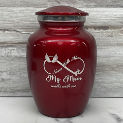 Customer Gallery - My Mom Walks With Me Sharing Urn - Ruby Red
