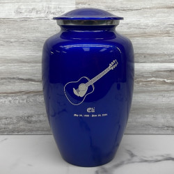 Customer Gallery - Acoustic Guitar Cremation Urn - Midnight Blue