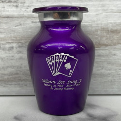 Customer Gallery - Playing Cards Keepsake Urn - Purple Luster