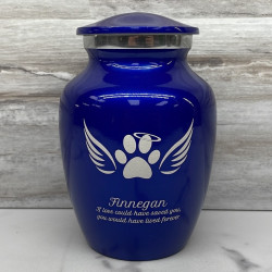 Customer Gallery - Small Angel Wings Pet Cremation Urn - Midnight Blue