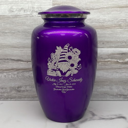 Customer Gallery - Garden Gnome Cremation Urn - Purple Luster