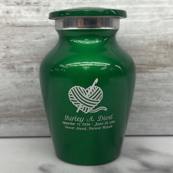 Customer Gallery - Crochet Heart Keepsake Urn - Shamrock Green