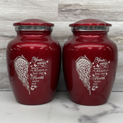 Customer Gallery - Your Wings Were Ready Sharing Urn - Ruby Red