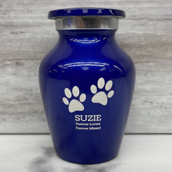 Customer Gallery - Keepsake Pawprints Pet Cremation Urn - Midnight Blue