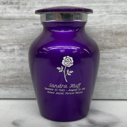 Customer Gallery - Rose Keepsake Urn - Purple Luster