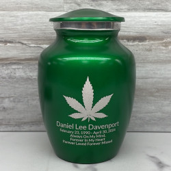 Customer Gallery - Marijuana Sharing Urn - Shamrock Green