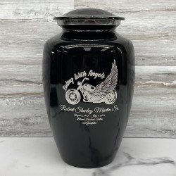 Customer Gallery - Riding with Angels Motorcycle Cremation Urn - Jet Black