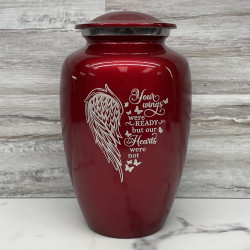 Customer Gallery - Your Wings Were Ready Cremation Urn - Ruby Red