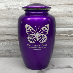 Customer Gallery - Butterfly Cremation Urn - Purple Luster