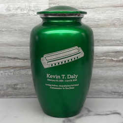 Customer Gallery - Harmonica Cremation Urn - Shamrock Green
