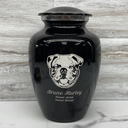 Customer Gallery - Large English Bulldog Dog Cremation Urn - Jet Black