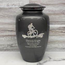 Customer Gallery - Mountain Bike Cremation Urn - Gunmetal Gray