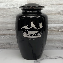 Customer Gallery - Hunting Dog Cremation Urn - Jet Black