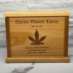 Customer Gallery - Marijuana Cremation Urn - Signature Alder