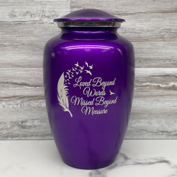 Customer Gallery - Loved Beyond Words Cremation Urn - Purple Luster