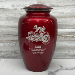Customer Gallery - Motorcycle II Cremation Urn - Ruby Red