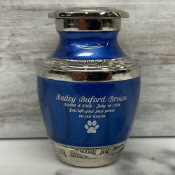 Customer Gallery - Paw Print Pet Keepsake Urn - Royal Blue