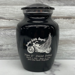 Customer Gallery - Riding with Angels Motorcycle Sharing Urn - Jet Black