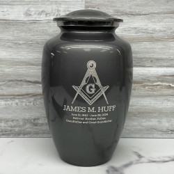 Customer Gallery - Masonic Cremation Urn - Gunmetal Gray
