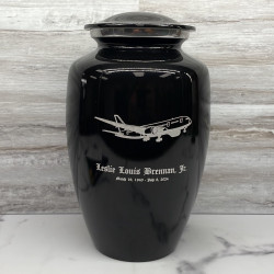 Customer Gallery - Commercial Airplane Cremation Urn - Jet Black
