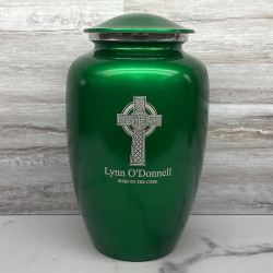 Customer Gallery - Celtic Cross Cremation Urn - Shamrock Green