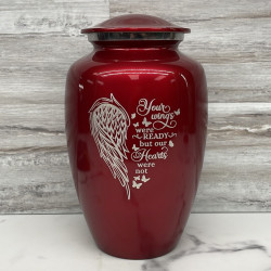 Customer Gallery - Your Wings Were Ready Cremation Urn - Ruby Red