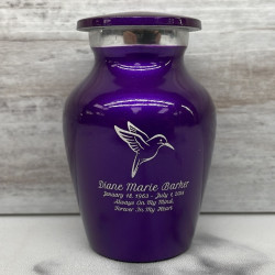 Customer Gallery - Hummingbird Keepsake Urn - Purple Luster