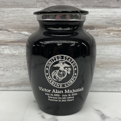 Customer Gallery - Marine Corps Sharing Urn - Jet Black