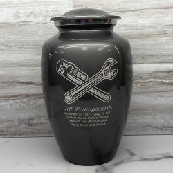 Customer Gallery - Plumber Cremation Urn - Gunmetal Gray