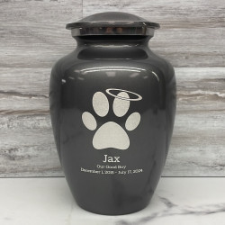 Customer Gallery - Large Angel Paw Pet Cremation Urn - Gunmetal Gray