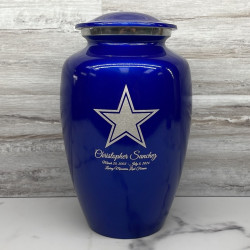 Customer Gallery - Dallas Star Cremation Urn - Midnight Blue