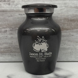 Customer Gallery - Beer Keepsake Urn - Gunmetal Gray