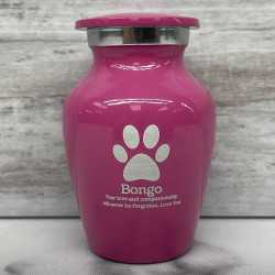 Customer Gallery - Keepsake Paw Print Pet Cremation Urn - Rose Pink