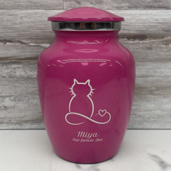 Customer Gallery - Small Infinite Love Cat Cremation Urn - Rose Pink