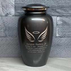 Customer Gallery - Angel Wings Cremation Urn - Gunmetal Gray