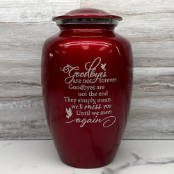 Customer Gallery - Goodbyes Are Not Forever Cremation Urn - Ruby Red