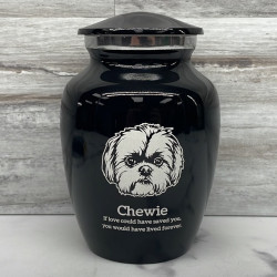 Customer Gallery - Small Shih Tzu Dog Cremation Urn - Jet Black