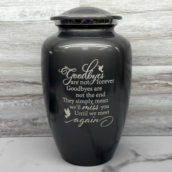 Customer Gallery - Goodbyes Are Not Forever Cremation Urn - Gunmetal Gray