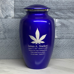 Customer Gallery - Marijuana Cremation Urn - Midnight Blue