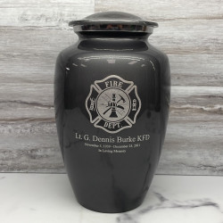 Customer Gallery - Firefighter Cremation Urn - Gunmetal Gray
