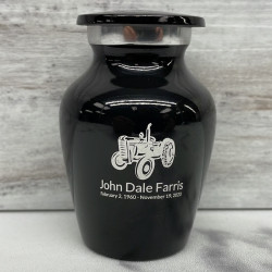 Customer Gallery - Classic Tractor Keepsake Urn - Jet Black