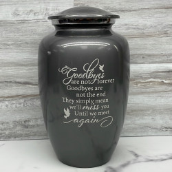Customer Gallery - Goodbyes Are Not Forever Cremation Urn - Gunmetal Gray