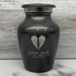 Customer Gallery - Angel Wings Keepsake Urn - Gunmetal Gray