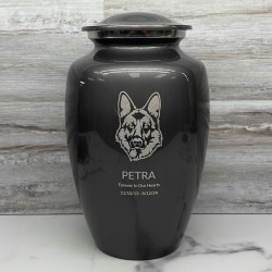 Customer Gallery - Extra Large German Shepherd Dog Cremation Urn - Gunmetal Gray