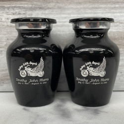 Customer Gallery - Riding with Angels Motorcycle Keepsake Urn - Jet Black