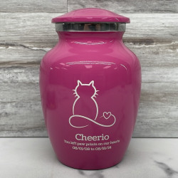 Customer Gallery - Small Infinite Love Cat Cremation Urn - Rose Pink