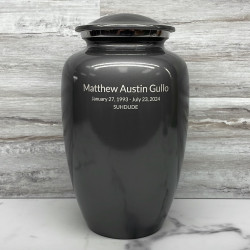 Customer Gallery - Gunmetal Gray Cremation Urn